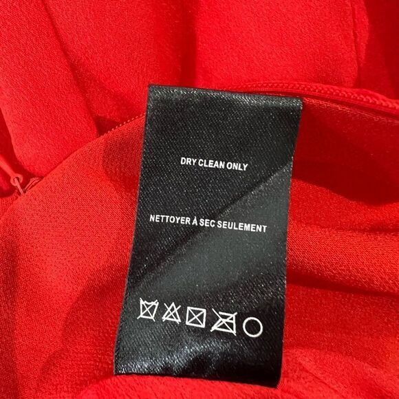 Adelyn Rae Red Strapless Peplum‎ Top Bow sz Small - Picture 5 of 7